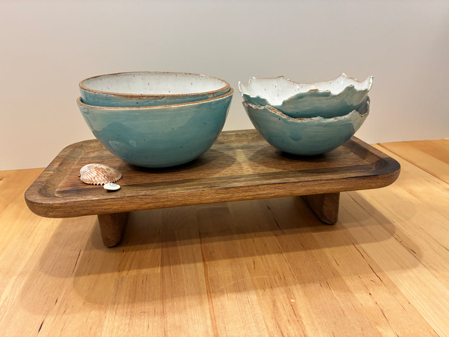 Aqua Speckled Ceramic Bowl