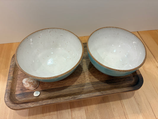 Aqua Speckled Ceramic Bowl
