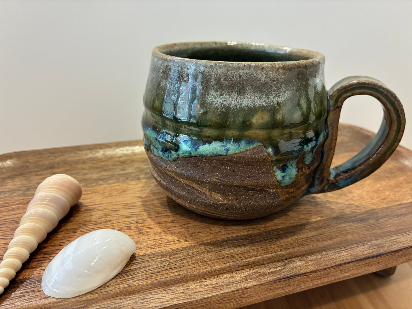 Green and Brown Mug- Forest Meets Ocean