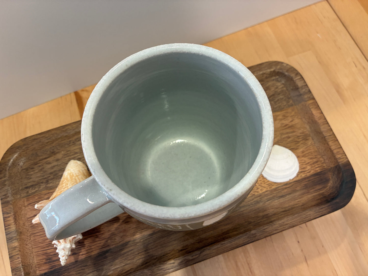 Botanical Leaf Panel Ceramic Mug