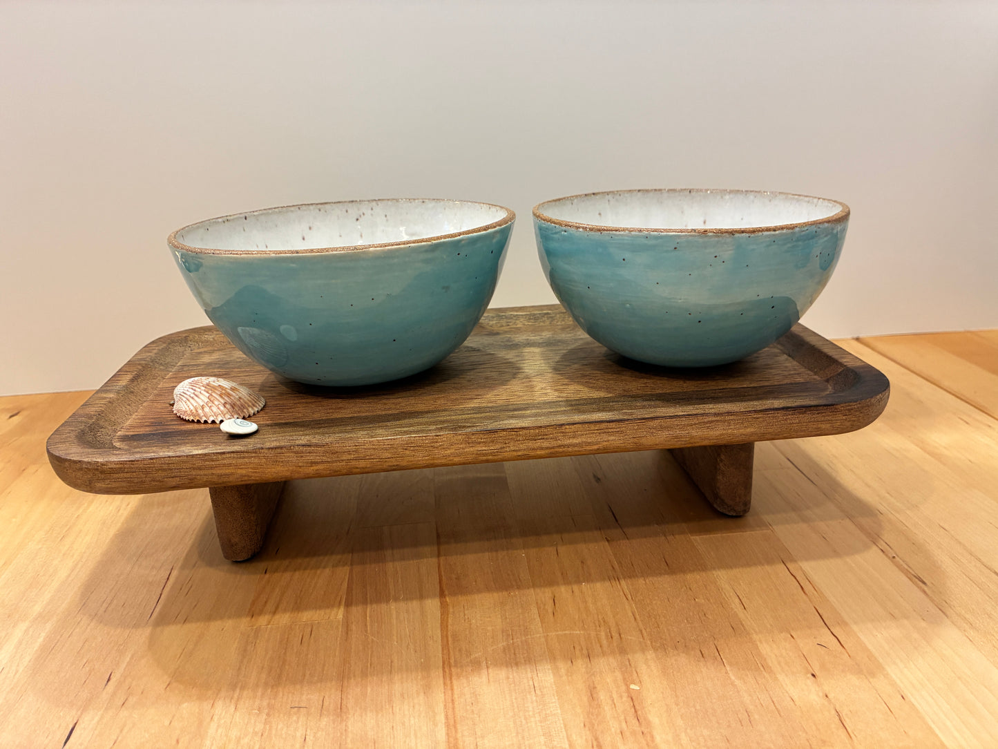 Aqua Speckled Ceramic Bowl